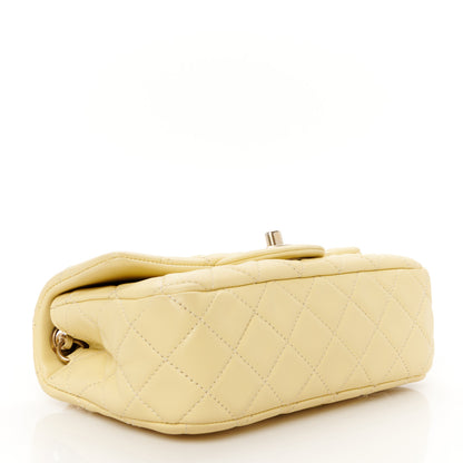 Chanel Lambskin Quilted Mini Rectangular Pearl Crush Flap Light Yellow 4 of 11