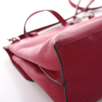 Gucci Pebbled Calfskin Medium Bamboo Daily Top Handle Bag Petunia 8 of 16