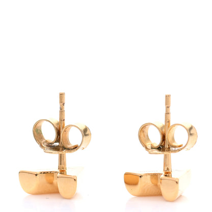 Louis Vuitton Brass Essential V Stud Earrings Gold 3 of 5