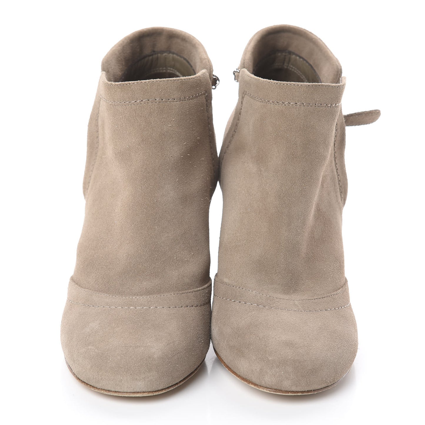 Suede CC Chain Ankle Boots 40.5 Beige