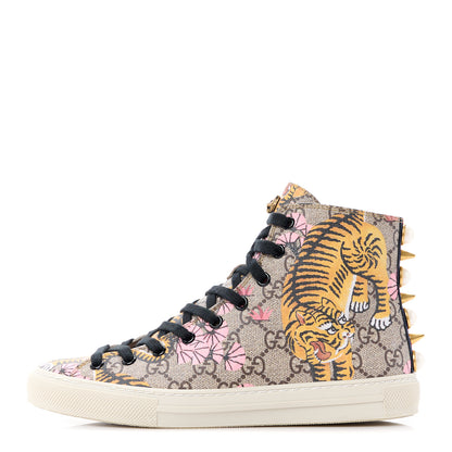 Gucci GG Supreme Monogram Bengal Pearl Womens High Top Sneakers 36 Beige Pink 1 of 9