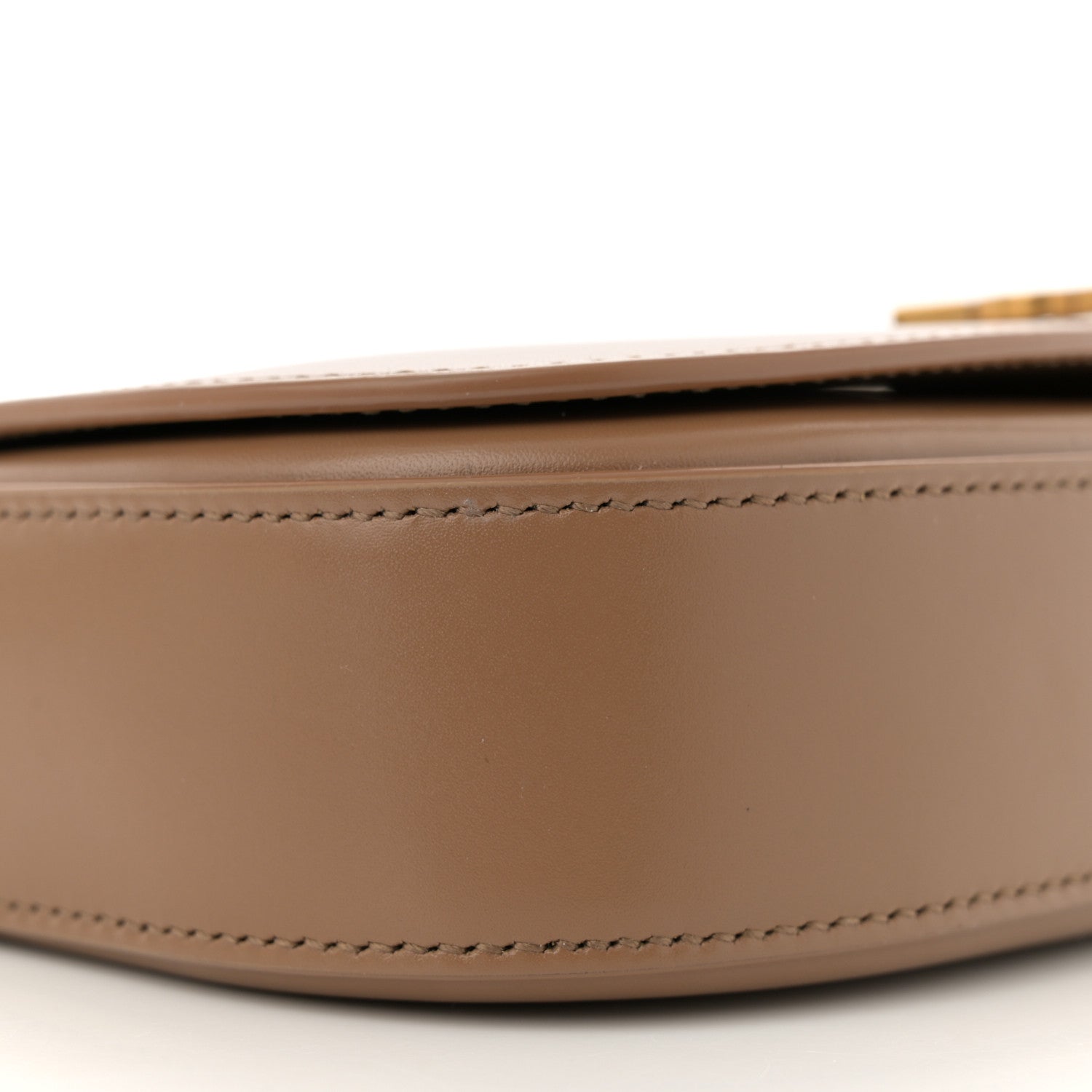 Saint Laurent Box Calfskin Mini Voltaire Shoulder Bag Dark Cork 9 of 11