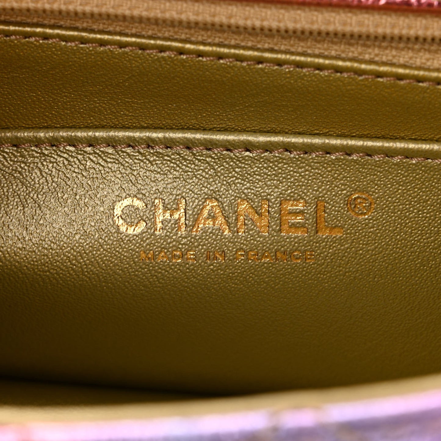Metallic Goatskin Quilted Mini 2.55 Reissue Flap Multicolor