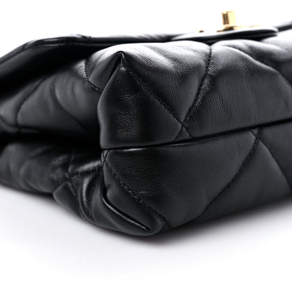 Chanel Lambskin Quilted Small Chain Top Handle Flap Black 8 of 10