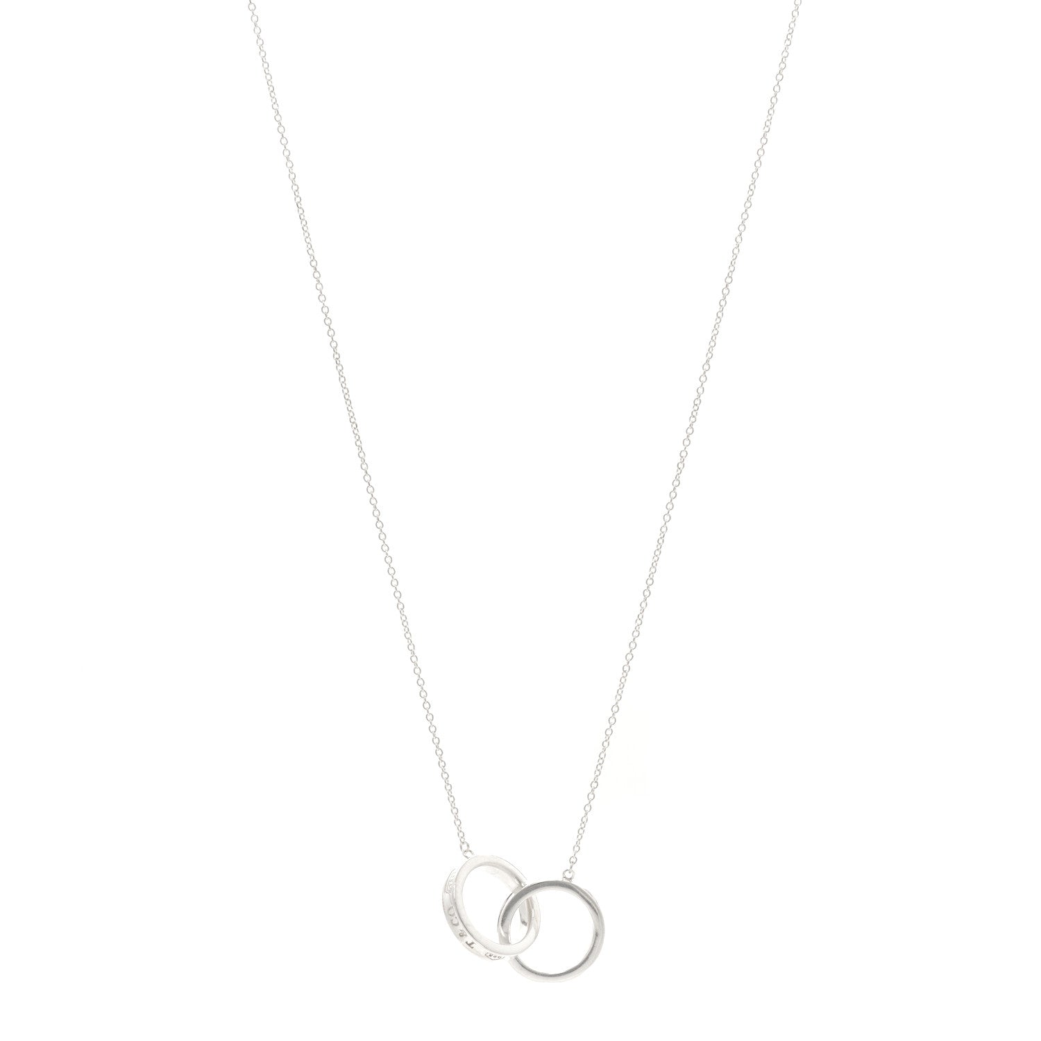 Tiffany Sterling Silver 1837 Interlocking Circles Pendant Necklace 1 of 5
