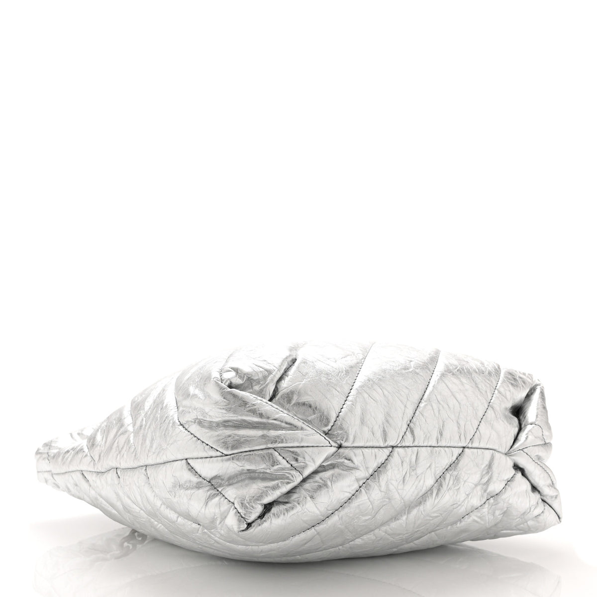 Balenciaga Crushed Calfskin Quilted Crush Small Tote Bag Silver 4 of 10
