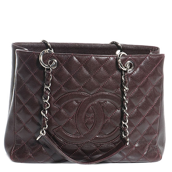 Caviar Grand Shopping Tote GST Dark Brown