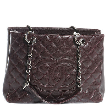 Chanel Caviar Grand Shopping Tote GST Dark Brown 1 of 8