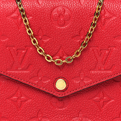 Louis Vuitton Empreinte Pochette Felicie Chain Wallet Scarlet 8 of 8