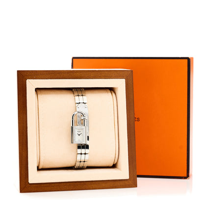 Hermes Stainless Steel Diamond Pave 16mm Kelly Quartz Watch 6 of 6