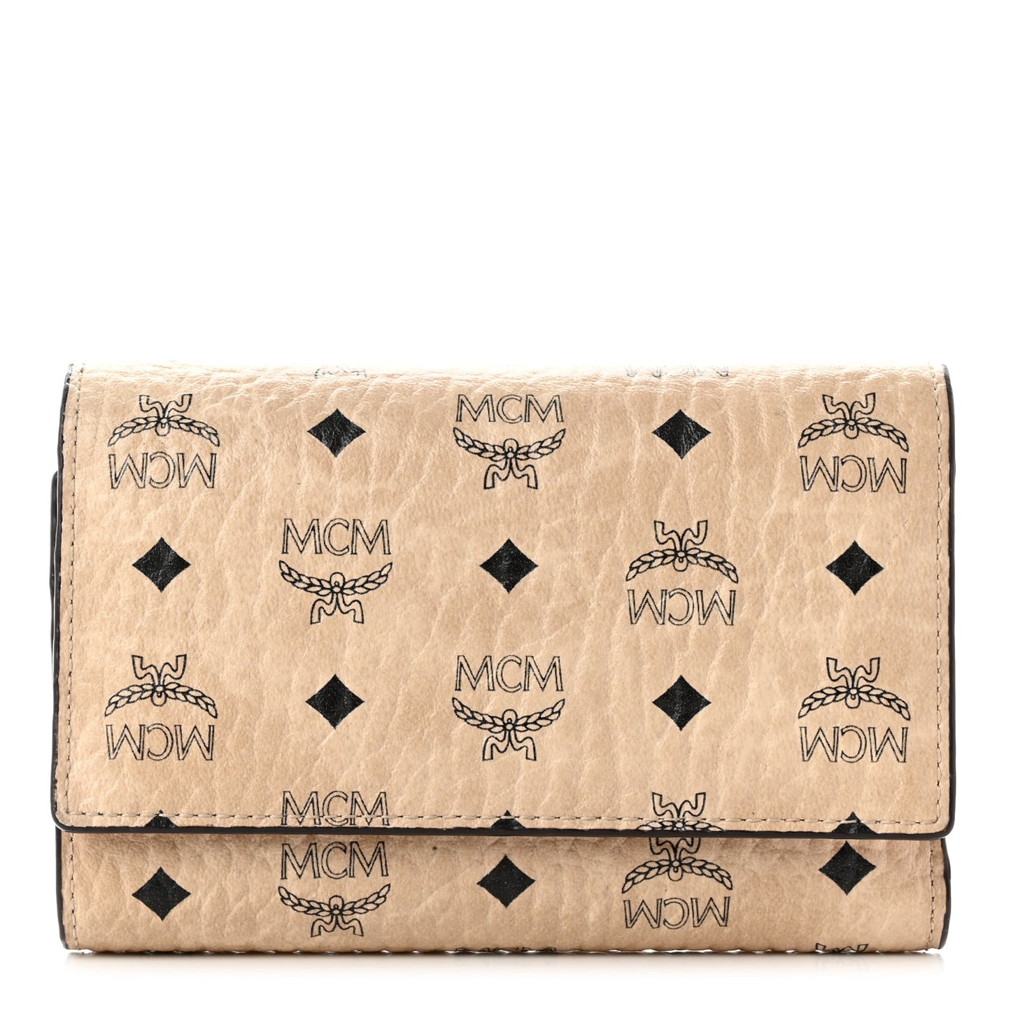 Visetos Tri-Fold Wallet Beige Pink