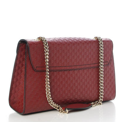 Gucci Microguccissima Medium Emily Chain Shoulder Bag Red 3 of 7