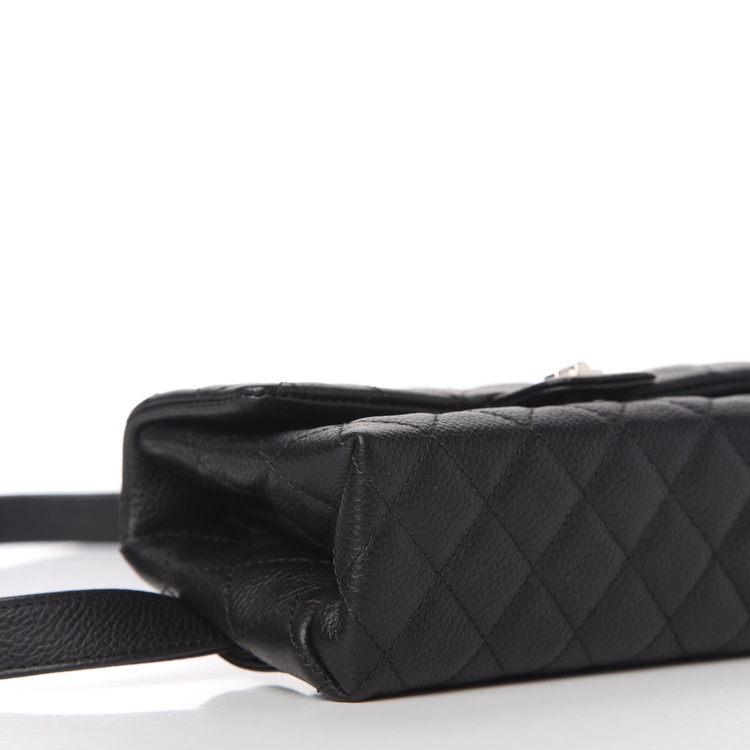Chanel Grained Calfskin Quilted 2.55 Reissue Flap Belt Bag Clutch Black 6 of 10