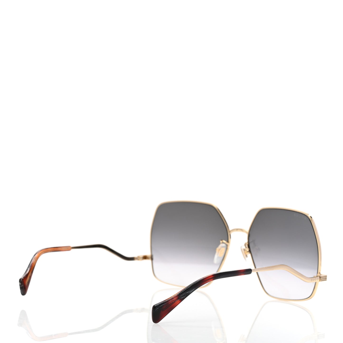 Metal Oversized Square Frame Sunglasses GG1005S Gold