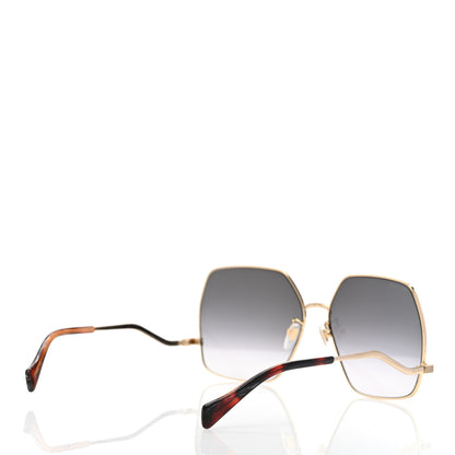 Gucci Metal Oversized Square Frame Sunglasses GG1005S Gold 4 of 8