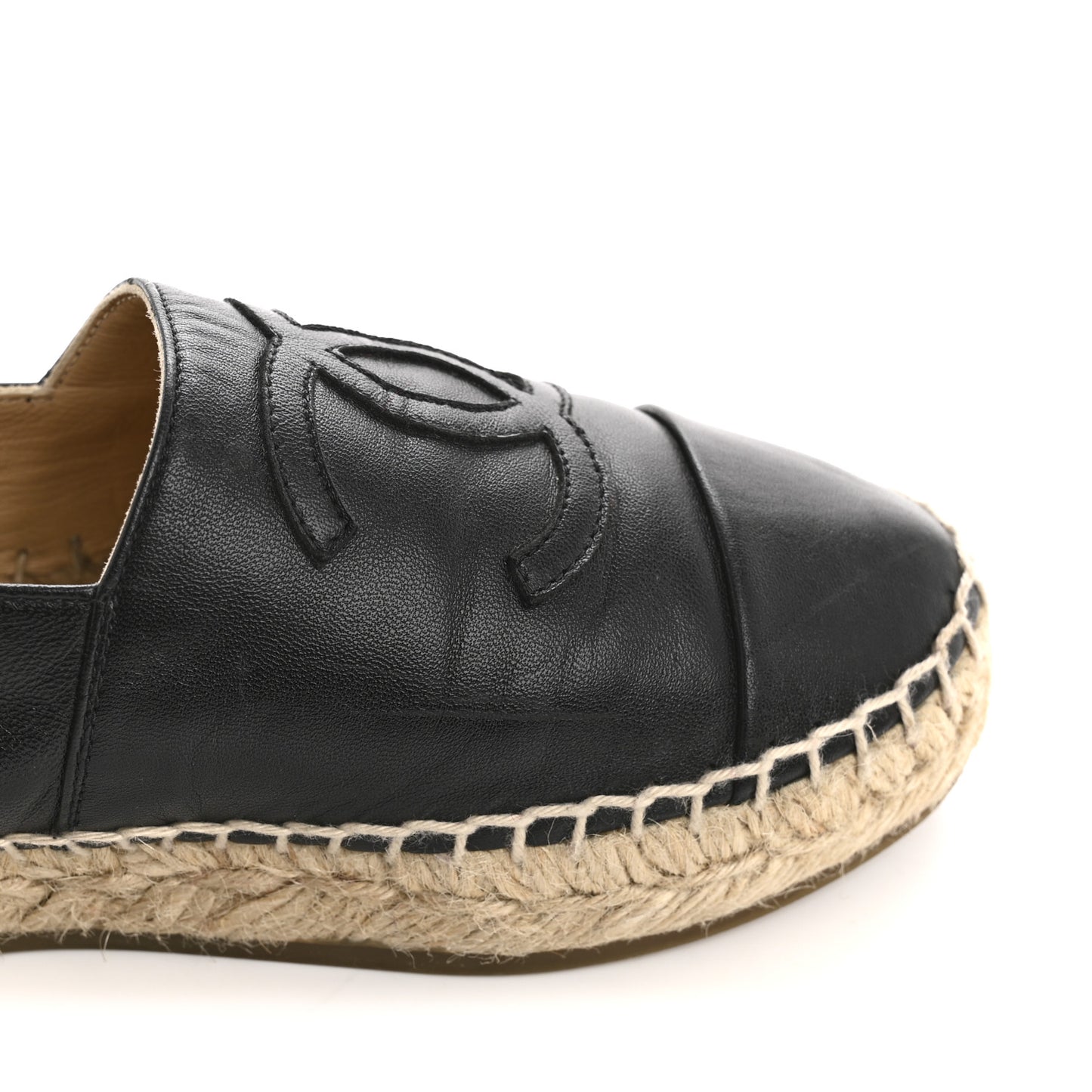 Lambskin CC Espadrilles 36 Black