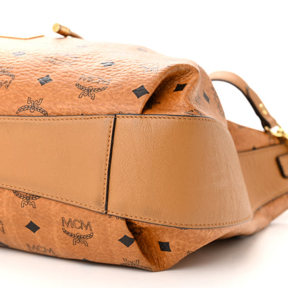 MCM Visetos Medium Drawstring Shopper Cognac 10 of 13