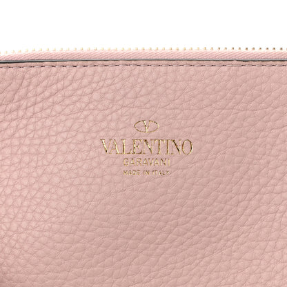 Valentino Garavani Grained Calfskin Rockstud Flip Lock Tote Black Rose Quartz 7 of 10