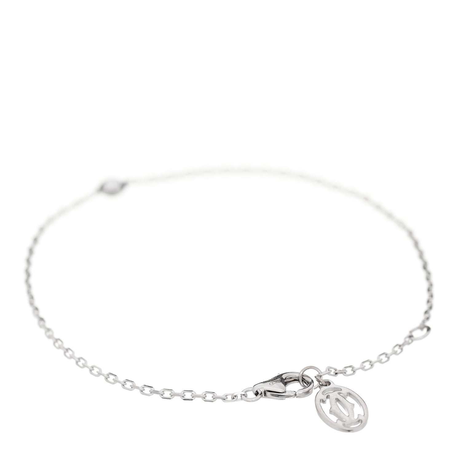 Cartier 18K White Gold Diamond XS D'Amour Bracelet 2 of 4