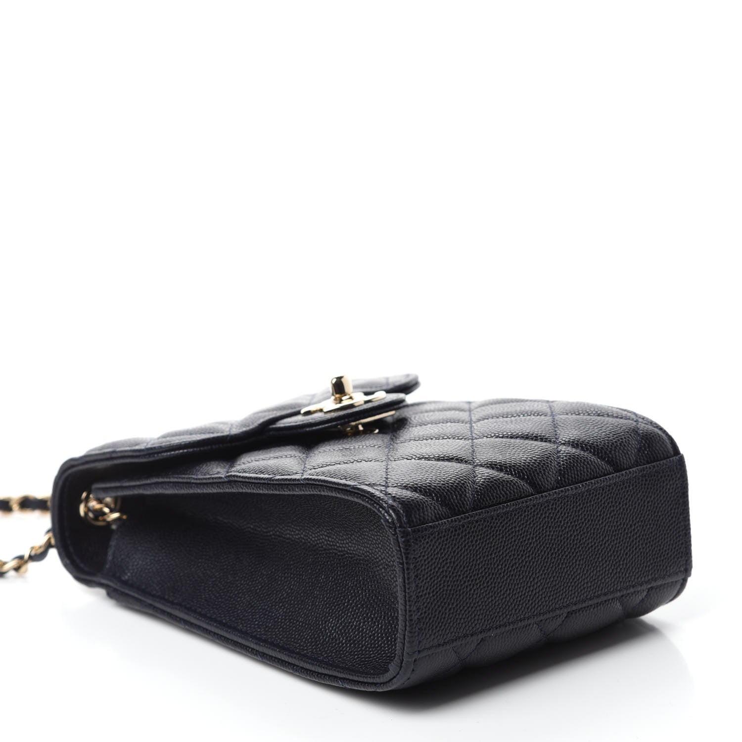 Chanel Caviar Quilted Classic Phone Holder Navy 4 of 11