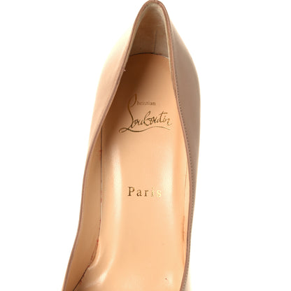 Christian Louboutin Shiny Nappa Apostrophy 85 Pumps 38.5 Nude 9 of 10