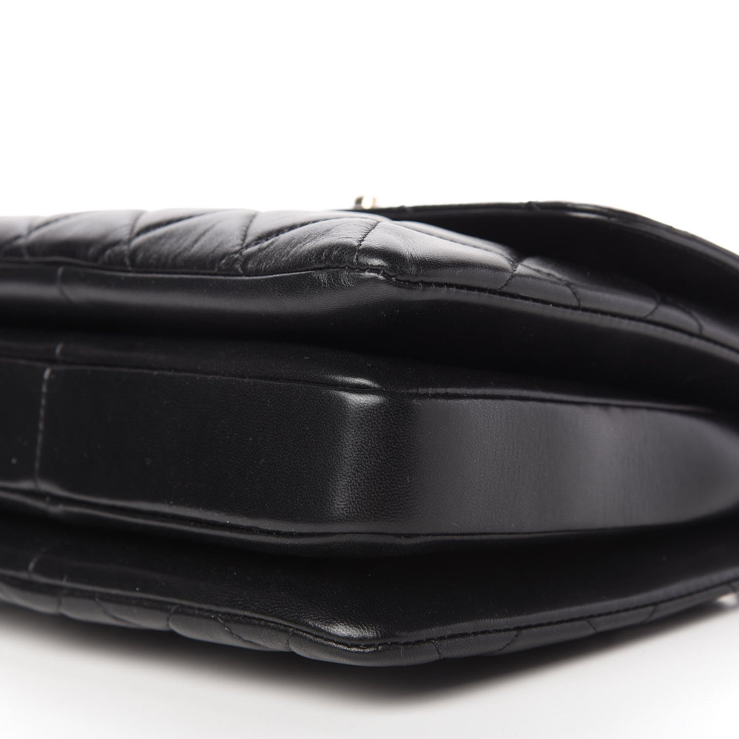 Lambskin Quilted Small Trendy CC Dual Handle Flap Bag Black