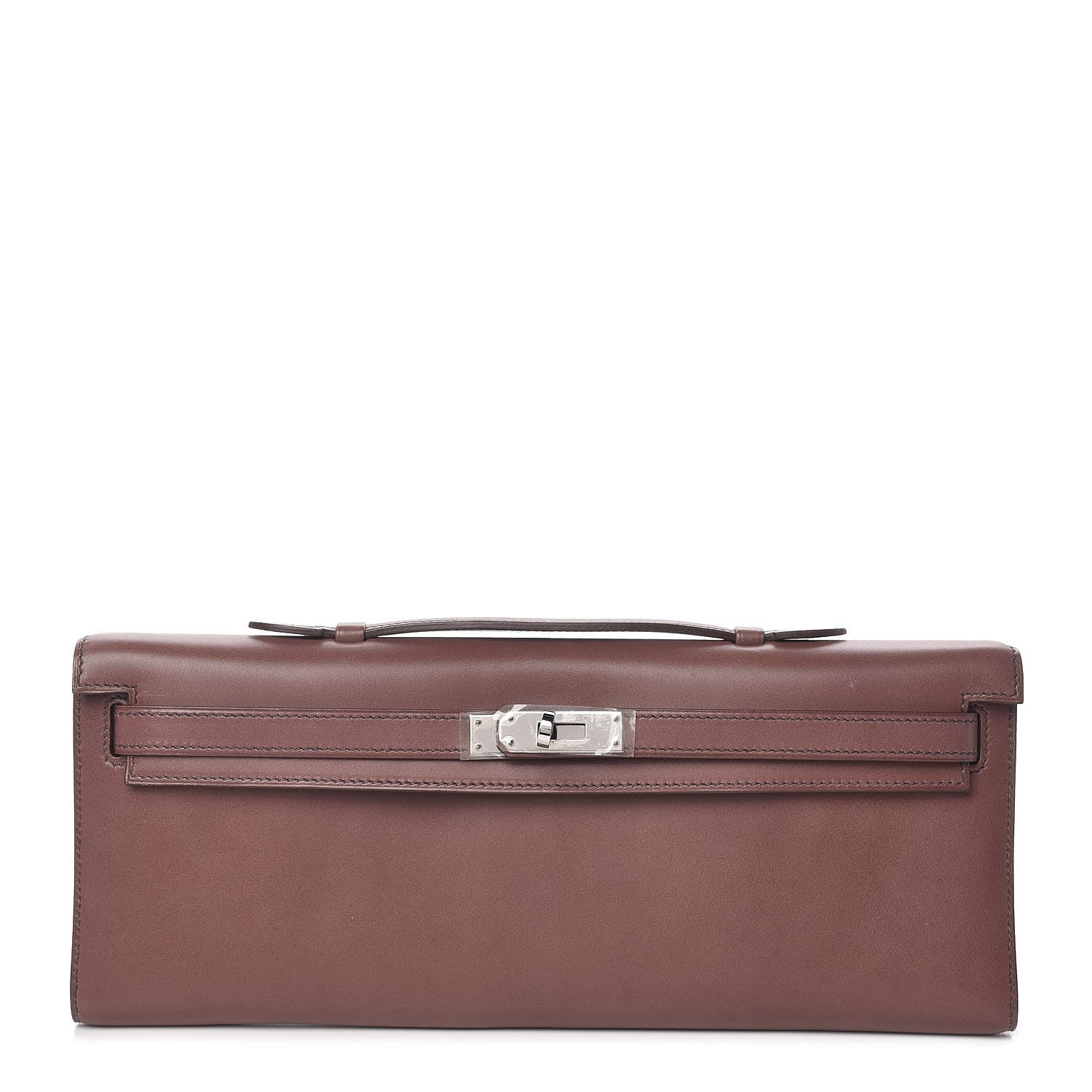 Hermes Tadelakt Kelly Cut Clutch Pochette Griolet 1 of 12