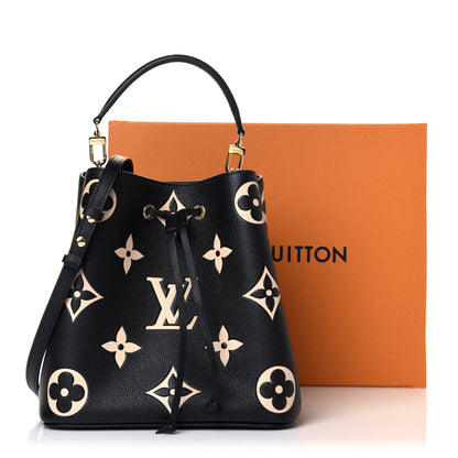 Louis Vuitton Empreinte Monogram Giant Neonoe MM Black Beige 12 of 12