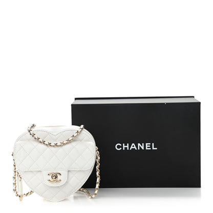 Chanel Lambskin Quilted CC In Love Heart Bag White 11 of 11