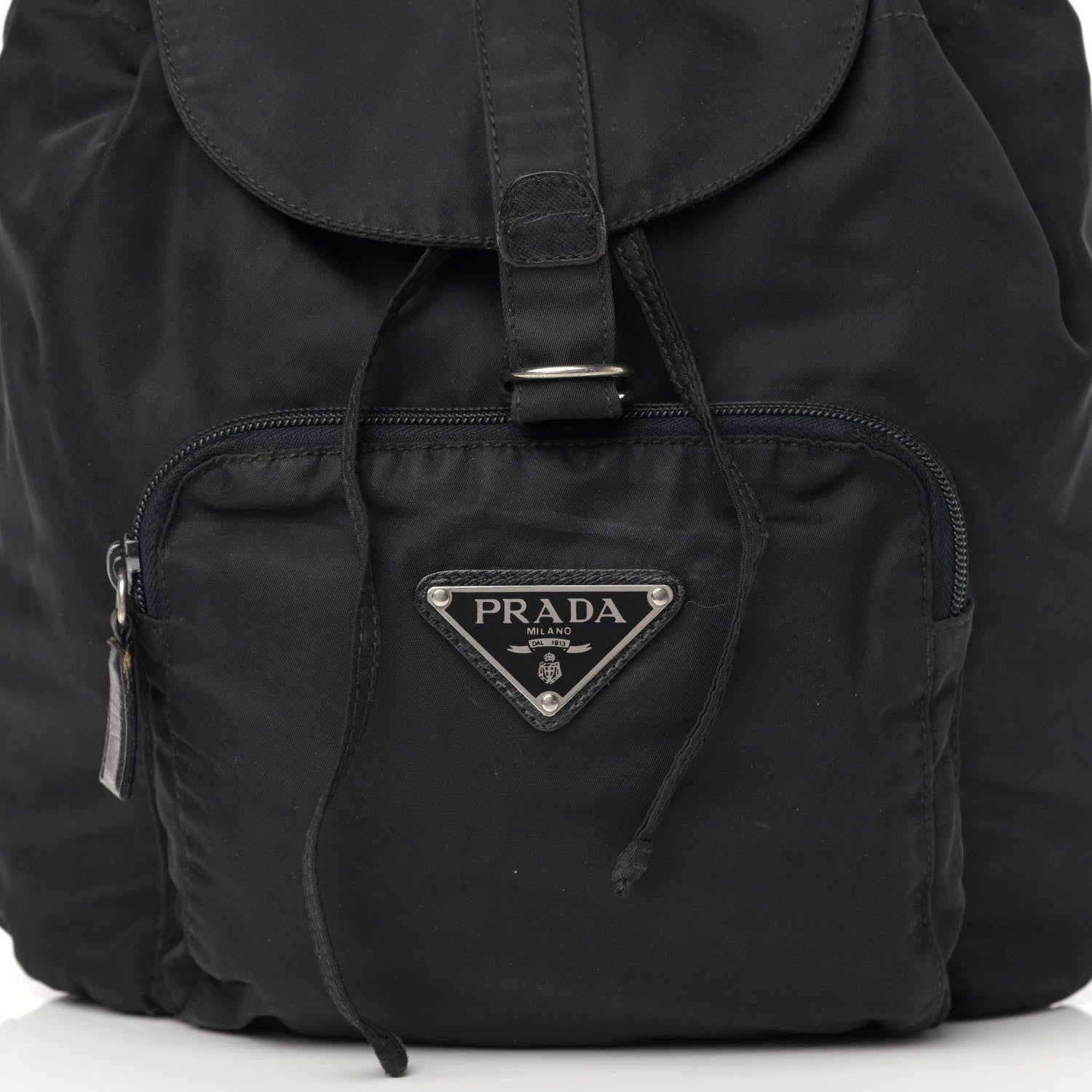 Prada Nylon Vela Cinch Backpack Black 8 of 16