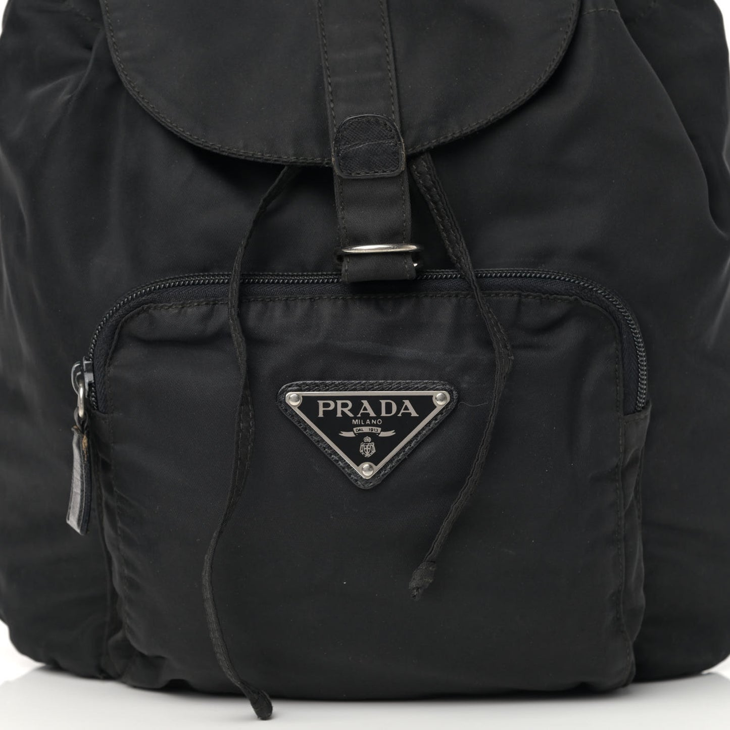 Nylon Vela Cinch Backpack Black