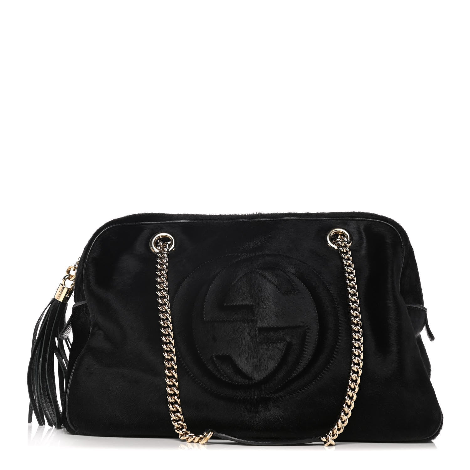 Gucci Pony Hair Medium Soho Bowler Black 1 of 14