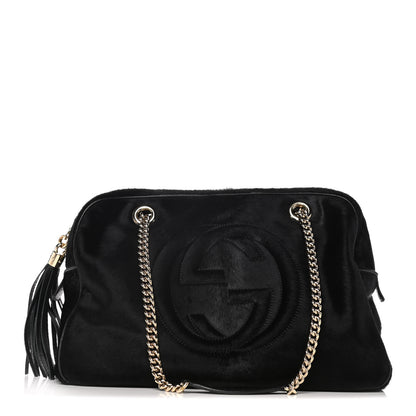 Gucci Pony Hair Medium Soho Bowler Black 1 of 14