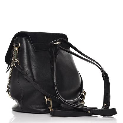 Chloe Suede Calfskin Medium Faye Backpack Black 3 of 8