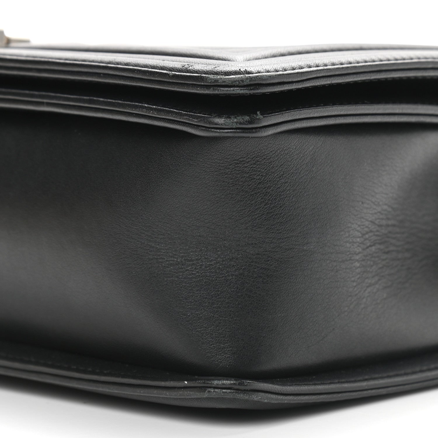 Chanel Calfskin Chevron Quilted Medium Boy Flap Black 8 of 11