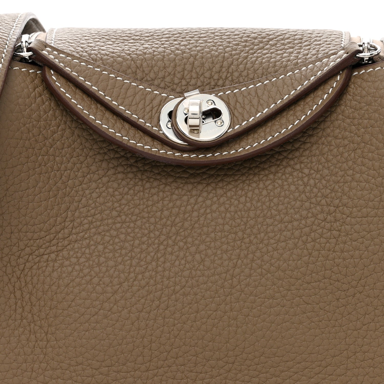 Hermes Taurillon Clemence Mini Lindy 20 Etoupe 8 of 11