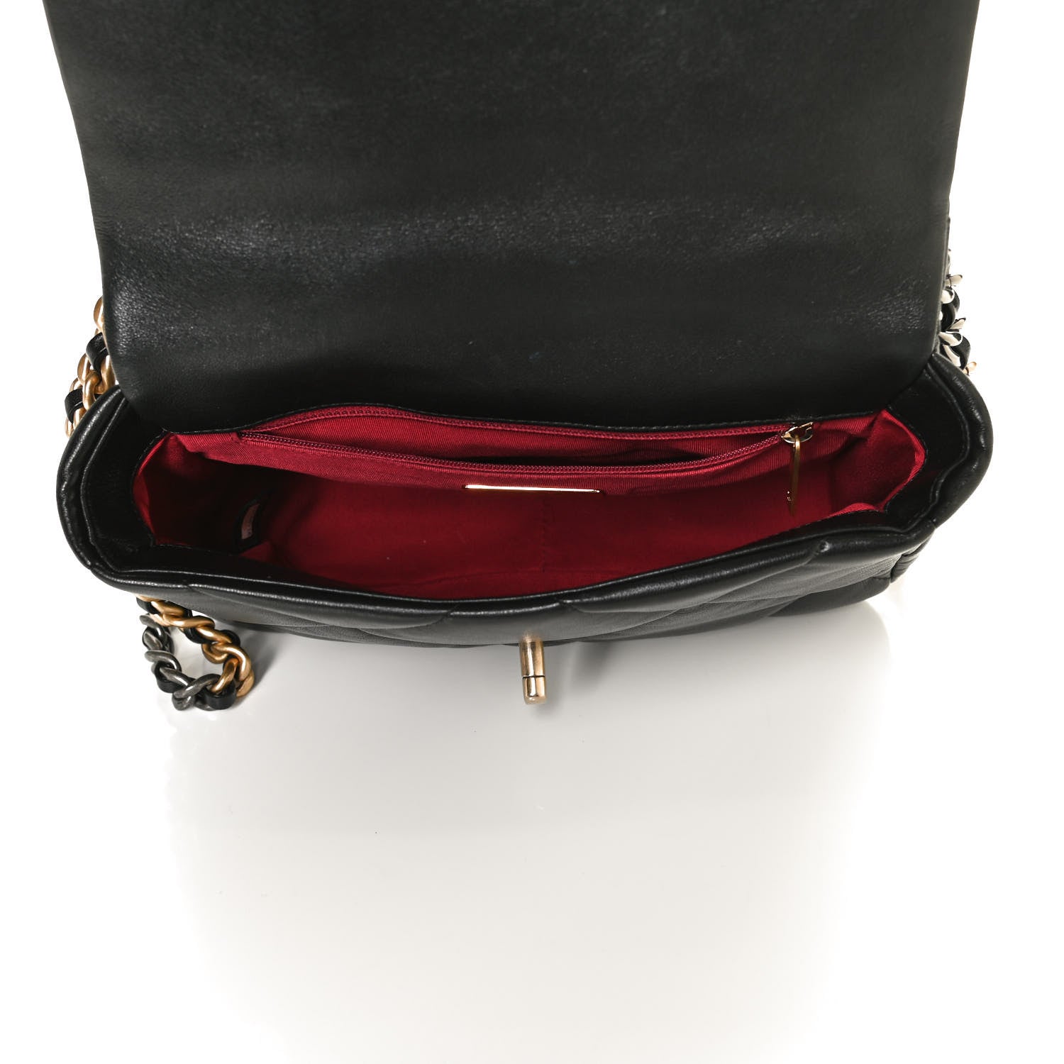 Chanel Lambskin Quilted Medium Chanel 19 Flap Black 5 of 10
