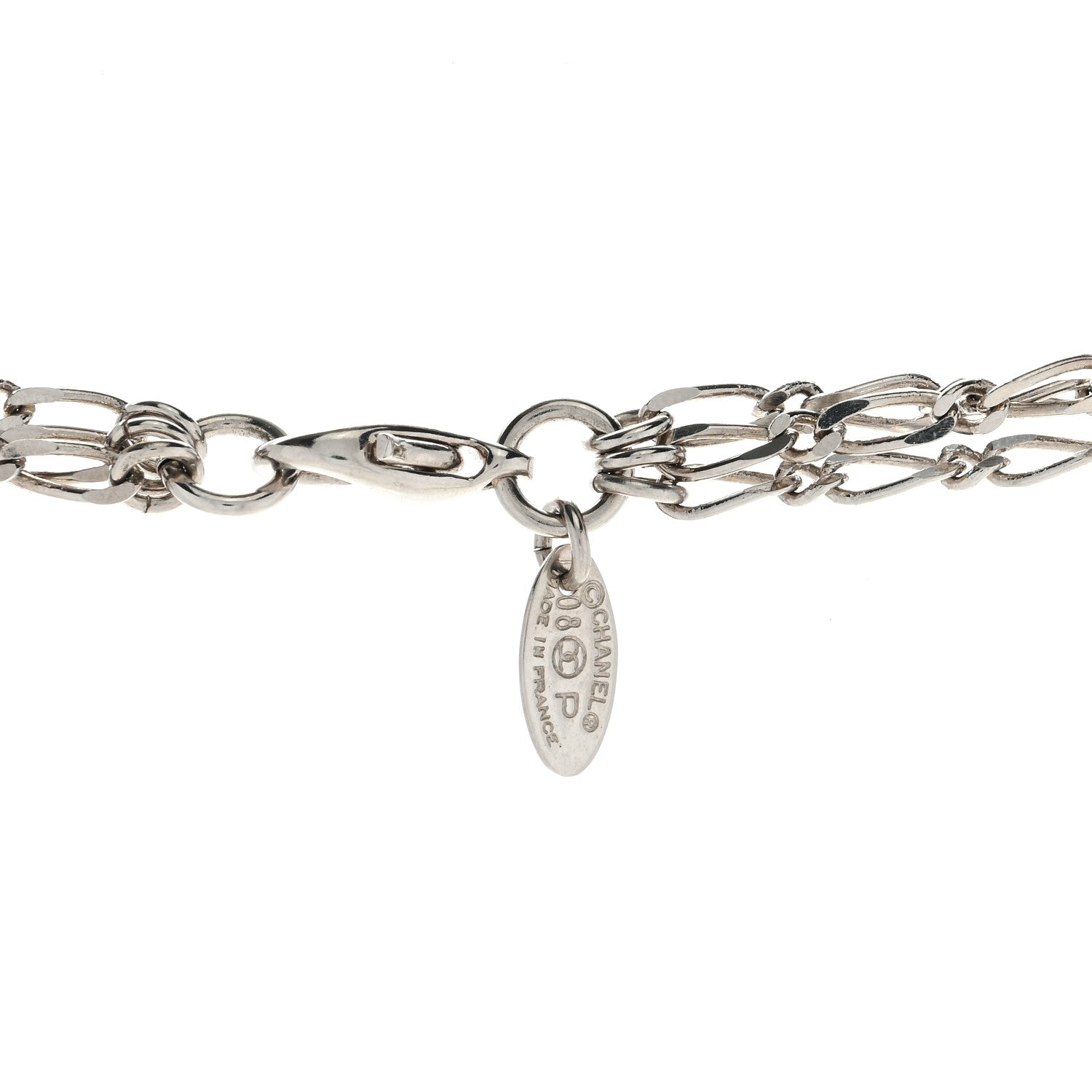 Chanel Pearl CC Lucky Charms Long Necklace Silver 3 of 3