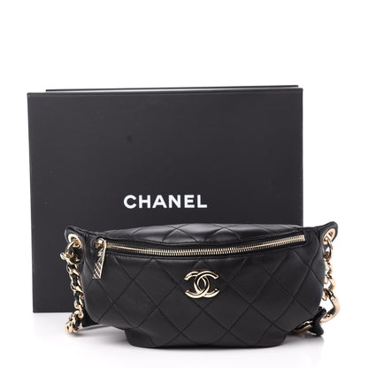 Chanel Lambskin Quilted Waist Belt Bag Black 11 of 11