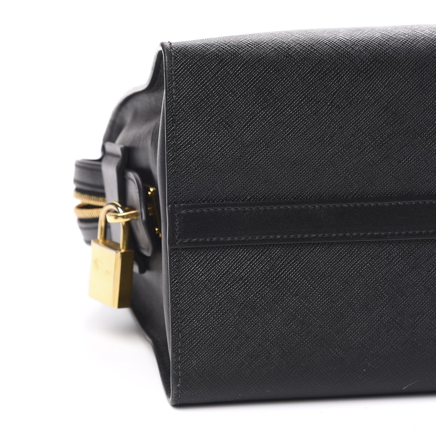 Saffiano City Calfskin Medium Esplanade Tote Black
