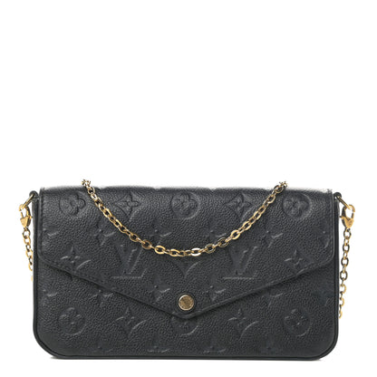 Louis Vuitton Empreinte Pochette Felicie Chain Wallet Black 1 of 13