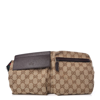 Gucci Monogram Web Belt Bag Dark Brown 1 of 9