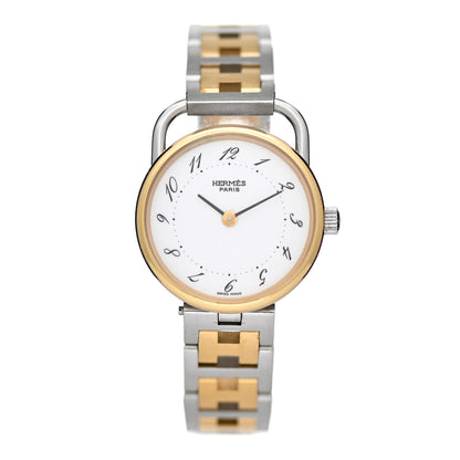 Hermes Stainless Steel 25mm Arceau Clipper Quartz Watch Gold 1 of 4