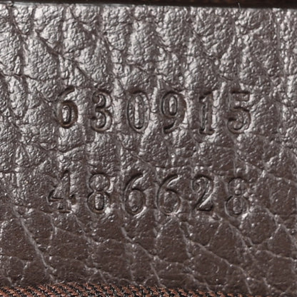Gucci Monogram Dollar Calfskin Waist Pouch Beige Ebony Testa di Moro Marrone Scuro 7 of 10