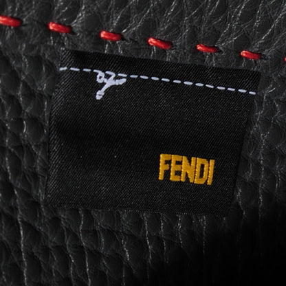 Fendi Calfskin Selleria Alda Colorblock Clutch Poppy 8 of 10