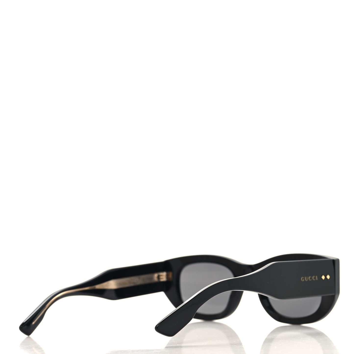 Acetate Rectangle Frame Sunglasses GG1215S Black