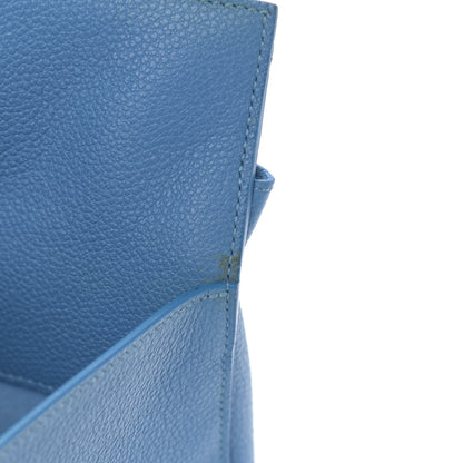 Saint Laurent Grained Calfskin Small Rive Gauche Cabas Blue Clair 9 of 16