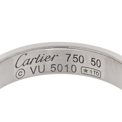 Cartier 18K White Gold 3.5mm LOVE Wedding Band Ring 50 5.25 4 of 4