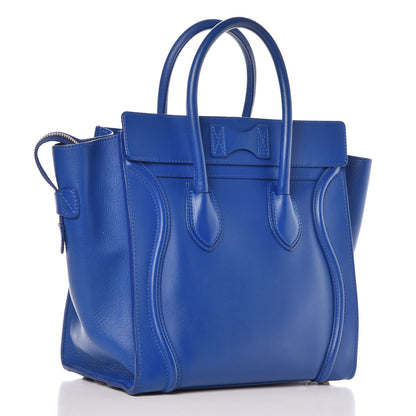 Celine Smooth Calfskin Mini Luggage Royal Blue 3 of 15