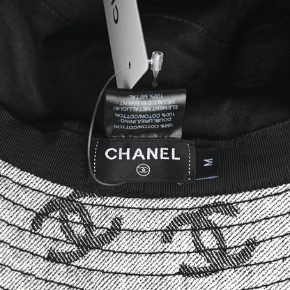 Chanel Denim CC Bucket Hat M White Black 8 of 8
